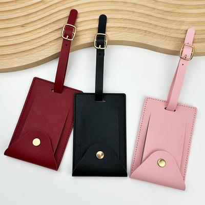Gepäckanhänger PU-Leder Koffer ID-Adress-Namenshalter Gepäck-Boarding-Anhänger Damen Herren Reiseaccessoires Tragbares Etikett