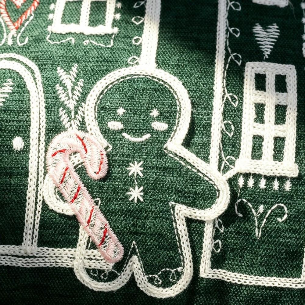 Breathable Christmas Pillowcases House Snowflake Embroidery Pillow Case  Christmas Decor