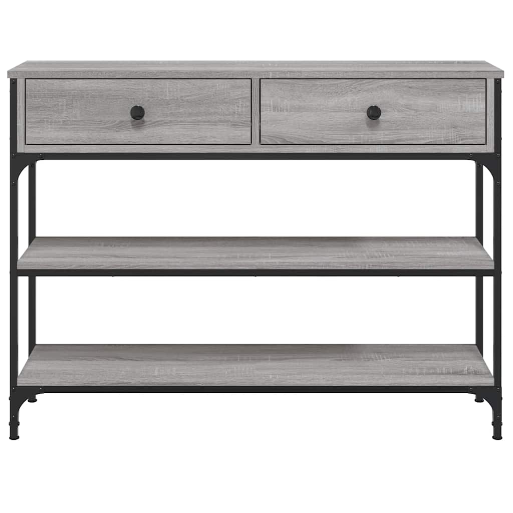 Console Table Grey Sonoma 100x25x75 cm Particleboard