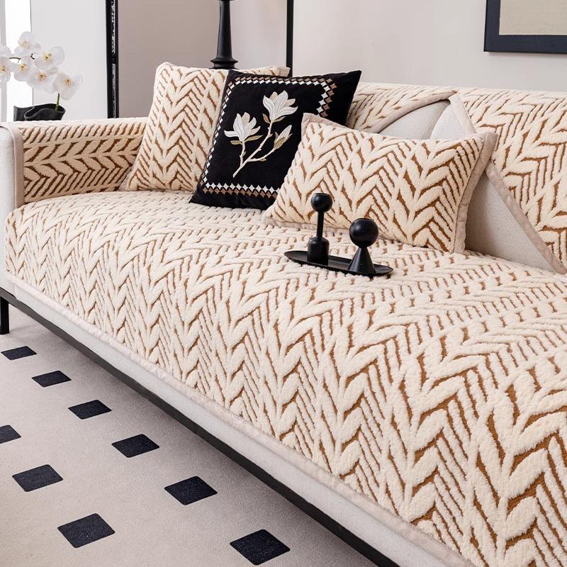 

Хлопковый бархатный чехол для дивана, для гостиной, утолщенная плюшевая подушка для дивана, зимняя нескользящая теплая мягкая подушка, зимний защитный чехол для дивана 70x120