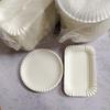 Kindergarten Handmade Disposable Paper Plates: Round & Rectangular for BBQ, Cakes, Bread, and Painting.