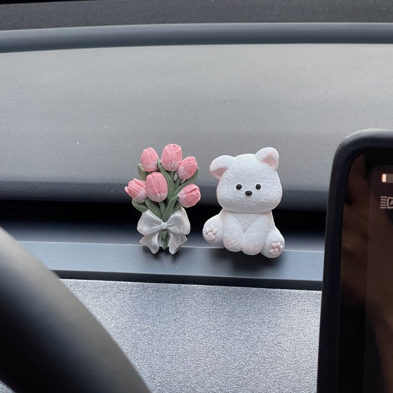 Cute Puppy Car Air Freshener, Car Vent Decoration, Tulip Ornament, Creative Car Interior Accessory, Fragrance Perfume