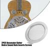 2PCS Resonator Guitar Sound Hole Cover Inserts Screen Metal for   Parts(Gold)