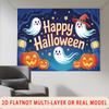 Party Backdrop Halloween Flat Cute Ghosts Pumpkins Witch Multi Layered Celebrations Celebration Photo Booth Front Door Decor