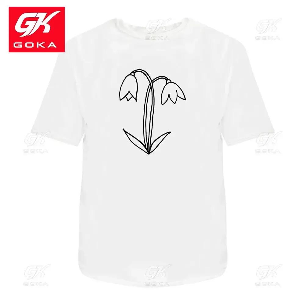 

Snowdrops Unisexs Womens Cotton T Shirts Graphic Clothing Short Sleeve Vintage Tops Printed Y2K Clothes Classic Unisex T Shirt S