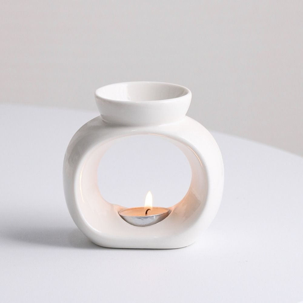 Oval Ceramic Aromatherapy Stove Elegant Optimal Fragrance Diffusion Essential Oil Burner Non-toxic Modern Incense Burners