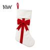 Holiday Home Decorations Christmas Stockings with Bow, 18 Inch Large Velvet Plush Cuff, Gift Storage Bags Hanging Decor for Fireplace And Candy Retro