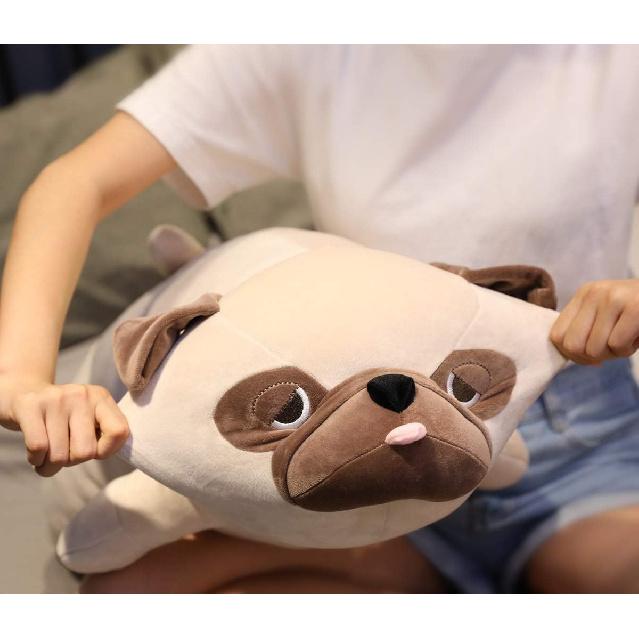 Bulldog Plush Toy, 20" Stuffed Animal Throw Plushie Pillow Doll, Soft Fluffy Puppy Dog Hugging Cushion - Present for Every Age & Occasion