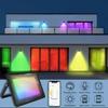 RGB Floodlight Smart APP Voice Control TUYA RGB CW 3000-6500K 30W 50W 100W AC 220V Outdoor Lighting Spotlight for Garden Party