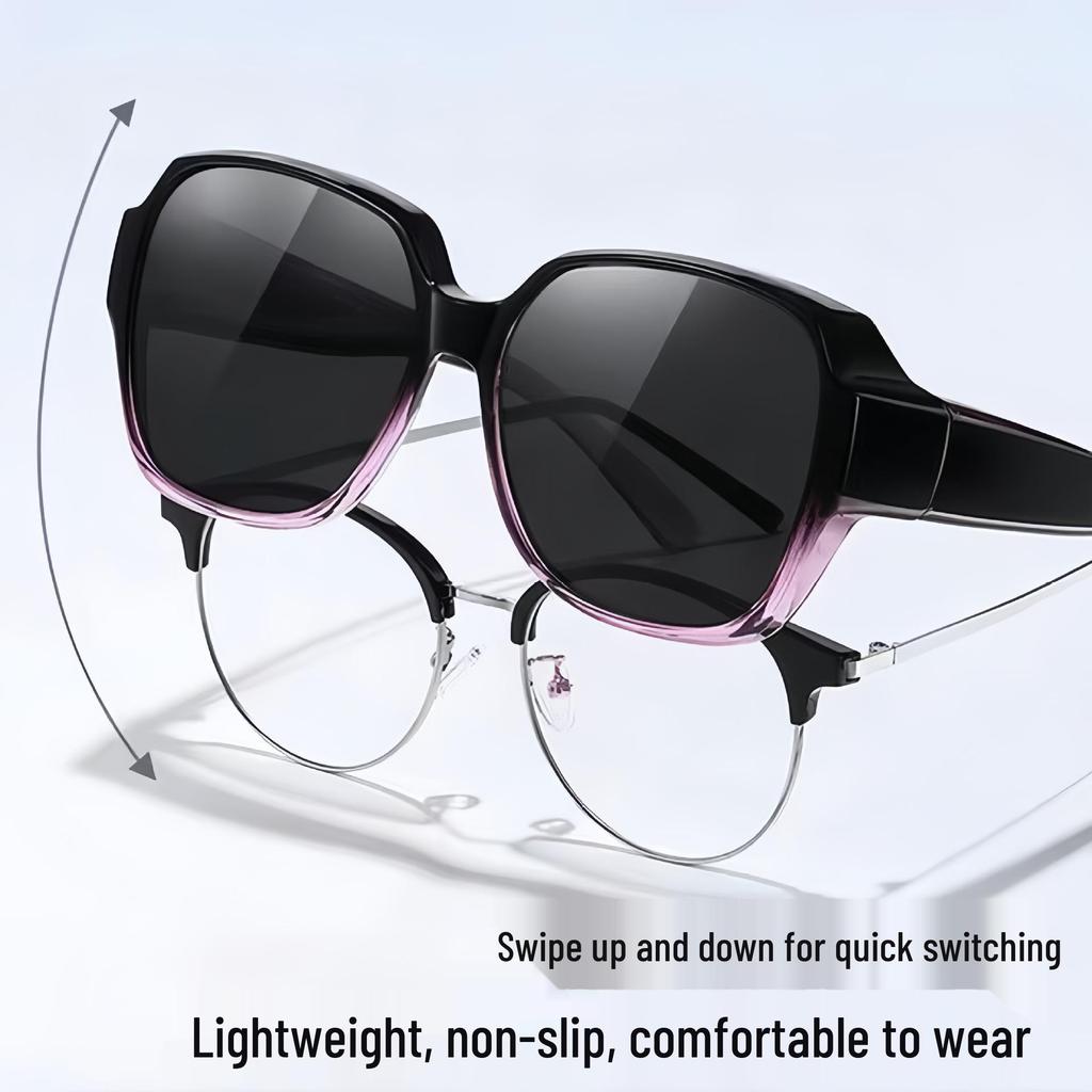 Women's Polarized Clip-On Prescription Sunglasses with UV Protection - Perfect for Summer Driving