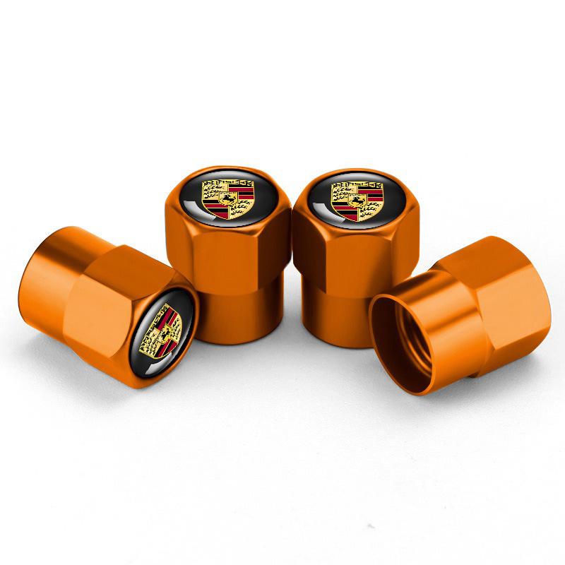 New Car Alloy Sports Aluminum Wheels Tire Valve Caps for Porsche 718 Cayenne Panamera 911 Macan Taycan Cayman Boxster Sticker HF8