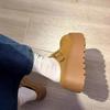 Suede Thick Platform Boots Designer Slipper Casual Flats Slide Female Walking Fashion Loafers  Winter Ankle Boots Women