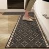 Anti-slip Kitchen Carpet Retro Light Luxury Floor Mat PVC Leather Dirty Resistant Washable Mat Long Strip Runner Rugs