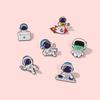 Stylish Astronaut Geometric Badge Pin Made Of Durable Alloy For All Gender Wear