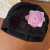 Sweet Flower Beanies Hat Elegant Knitted Hat Fashion Hollow Pullover Hat  Spicy Girls