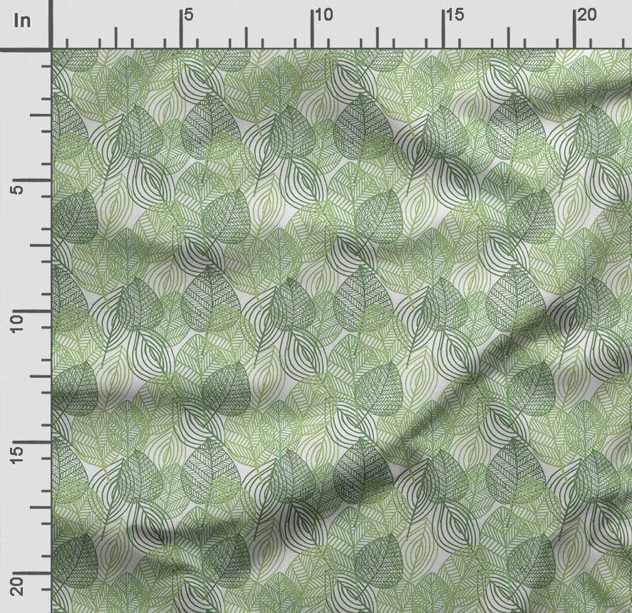 Soimoi Leaves Print,  Cotton Cambric, Quilting Fabric Sold by The Yard 42 Inch Wide, Medium Weight Cotton Fabric,