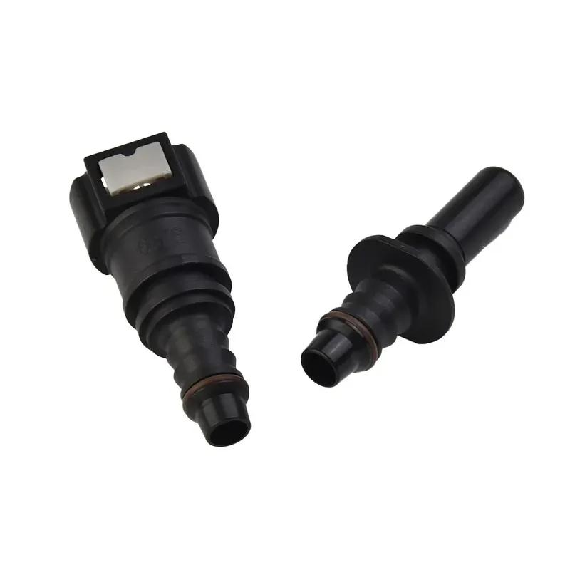 Fuel Line Hose Connector Pipe Connector 9.89-ID8 Straight Pipe Connector Set Parts Quick Release 9.89mm ID8 Quick Connect