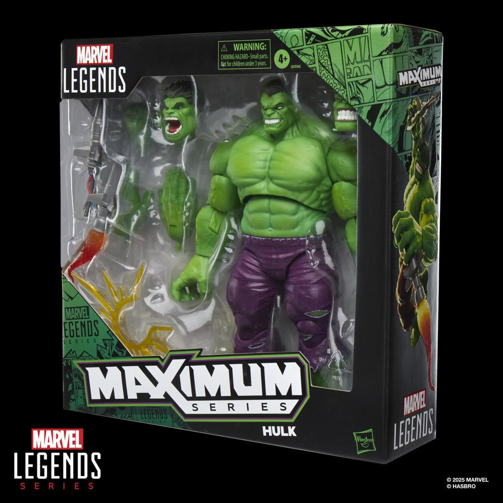 Hasbro Marvel Legends Maximum Series Deluxe Hulk Comics Collectible Action Figure with Incredible Articulation and Amazing Accessories Authentic Hulk,