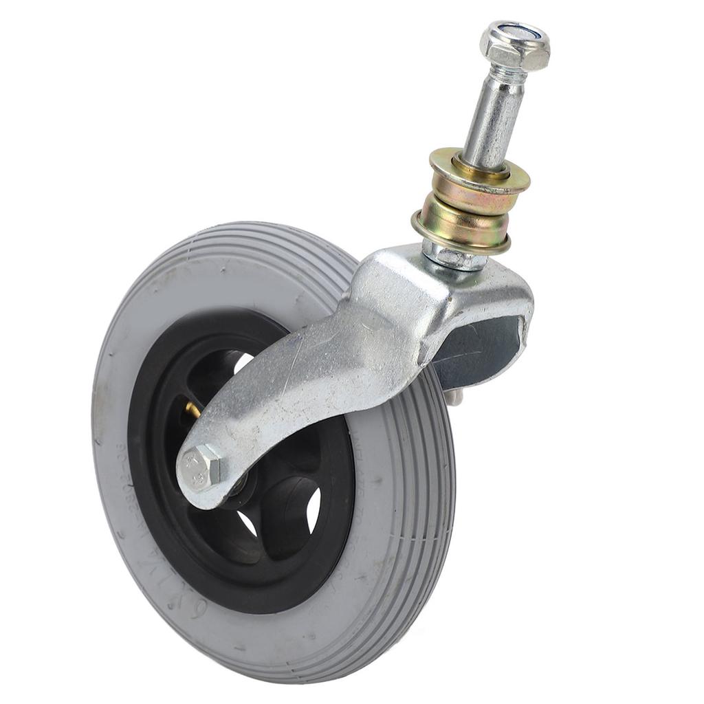 Wheelchair Replacement Wheel Grey 6 Inch PU Inflatable Universal Wheelchair Front Wheel