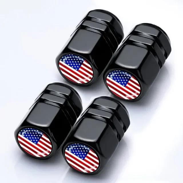 4Pcs Tire Valve Stem Caps, Universal Car Wheel Air Valve Dust Proof Covers for Cars, Trucks, SUVs, Bikes and Motorcycles Amagi