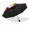 1pc Roses Pattern Automatic Opening/Closing Umbrella with Operation & Windproof Canopy - Folding Design, Holiday Gift Yy260225176