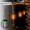 Solar Tennis Light Iron LED Hanging Solar Light Garden Courtyard Villa Garden Light