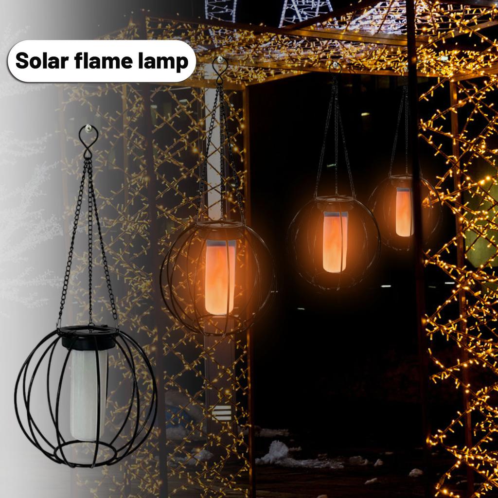 Solar Tennis Light Iron LED Hanging Solar Light Garden Courtyard Villa Garden Light