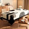 Simple Tablecloth Waterproof Oil-Proof Leave-In Rectangular Table Cloth Light Luxury High-End Geometric Pattern Wear-Resistant