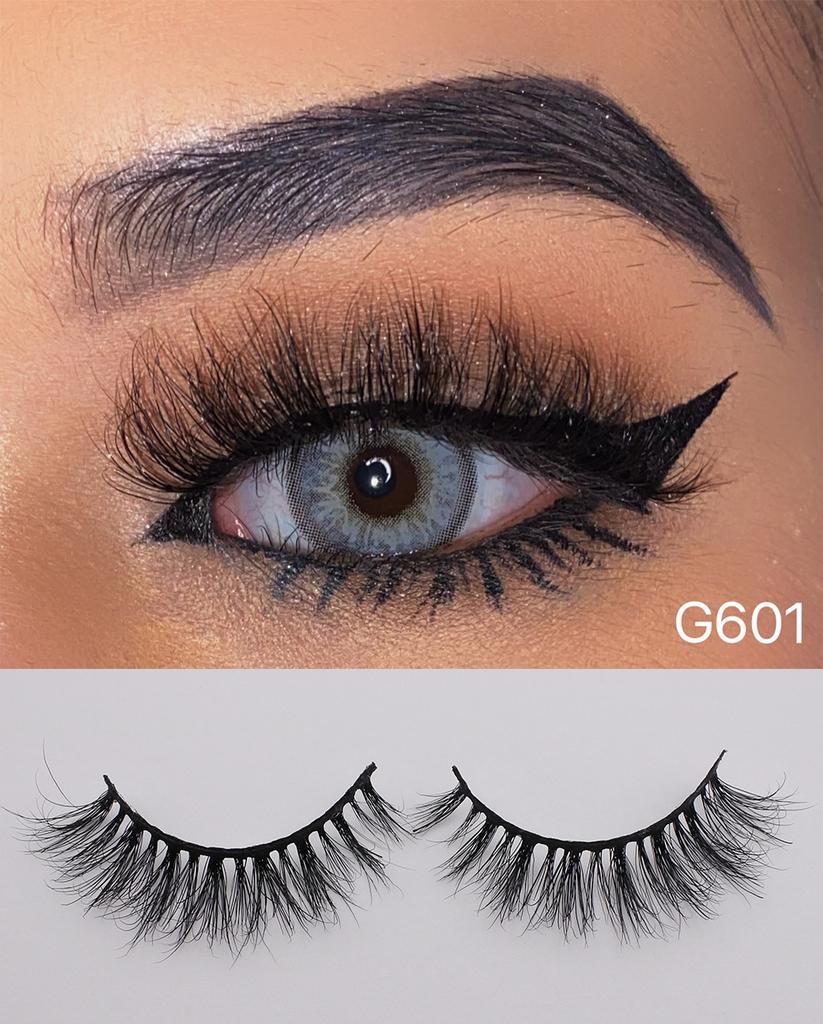 RED SIREN Nerz-Wimpern 1 Paar / Packung Handgefertigt Wiederverwendbar Flauschig Natürliche Wimpern 10mm-20mm 3D Nerz-Wimpern Make-up Nerz-Augenwimpern