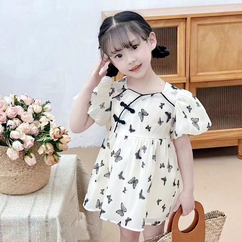 Girls' Dress Summer Hanfu Children's Chinese Style Women's Treasure Summer Dress Dress