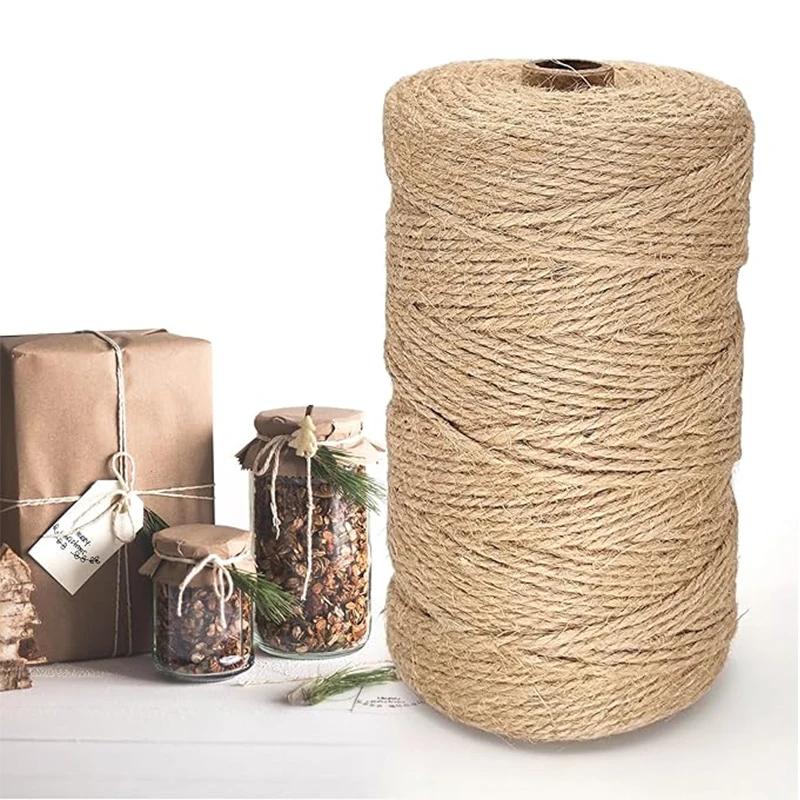 2/1Rolls Vintage Hand Woven Hemp Rope, DIY Lighting Halloween Christmas Wedding Decoration Hemp Rope, Sturdy and Durable