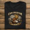 Coin Collector T-Shirt, Vintage Numismatist Design with Detailed Illustration