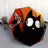 1pc Gangster Cat Automatic Open/close Umbrella, 8-Rib Sturdy Structure, Portable Travel Umbrella, Parties, Everyday Use, Outdoor Accessory,