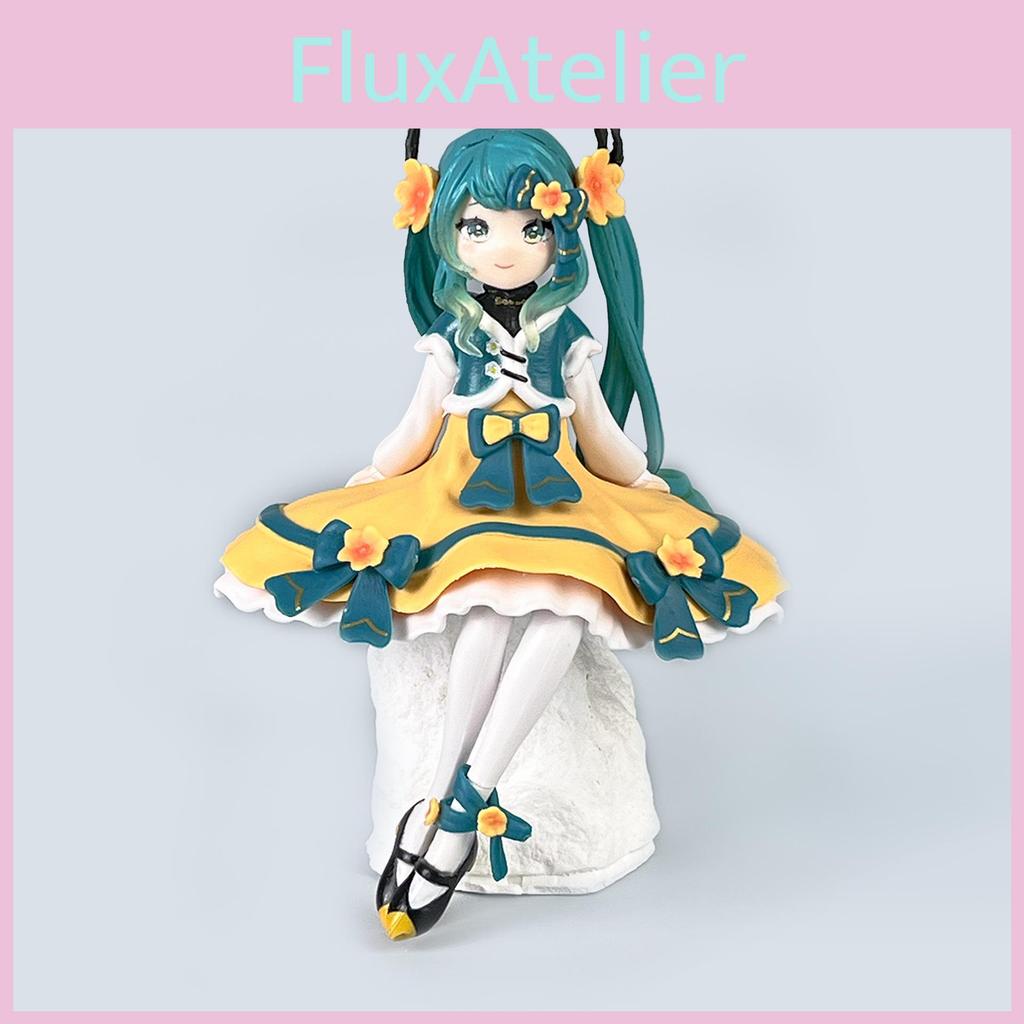 Miku Sitting Hatsune Pose Pvc Anime Model With Spring Theme Decoration Desktop