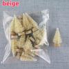 12PCS DIY Mini Christmas Tree 4.5cm Sisal Silk Cedar Desktop Decoration Small Christmas Tree Xmas New  Navidad Decor Gifts