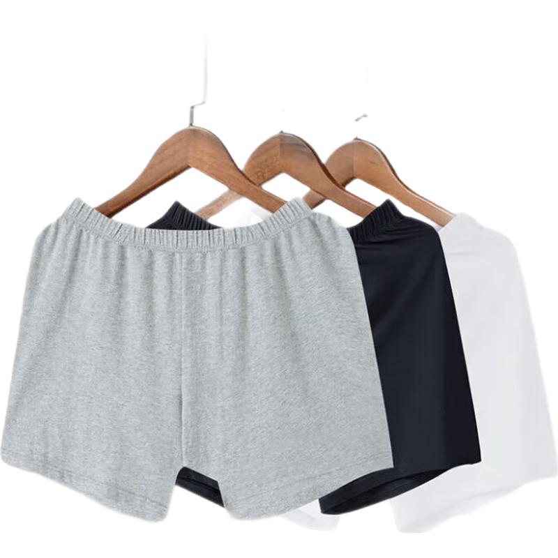 Yiershuang Men's 100% Cotton Boxer Shorts 3-Pack