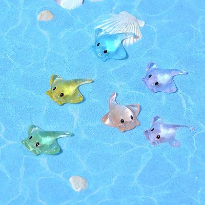 6Pcs/Set Resin Glow In The Dark Marine Animal Fish Colorful Luminous Devil Fish Ornament Tank Aquarium Micro Landscape Decor
