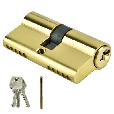 Cilindro antifurto per porta con serratura a doppia apertura in rame da 60 mm con chiavi