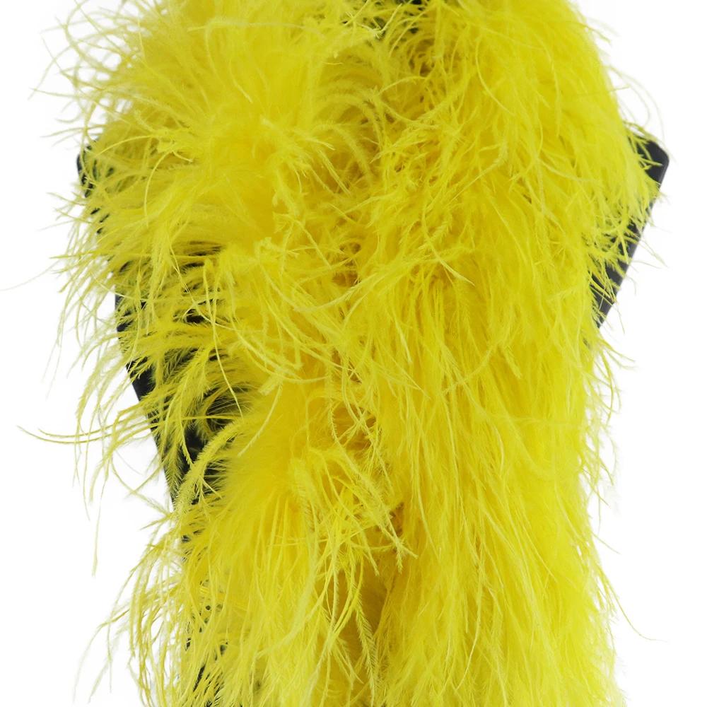 DIY 0,5 Metri Grosime Boa din Pene de Struț 2-20 Straturi Panglică Cusut Rochie Eșarfă Șal DIY Carnaval Petrecere de Nuntă Îmbrăcăminte Fustă cu Pene Decor