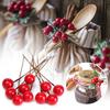 50Pcs Christmas Artificial Red Berry Ornament Decoration Accessories