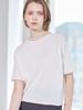 AYIHOLIC CASHMERE Semi-Over Rolled-Up Round Knit