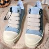 Marke Luxus Designer Schuhe Herren Mode Hellblau Kalbsleder Low Top Sneakers Damen Klassisch Dicke Schnürsenkel Dicksohlendesign
