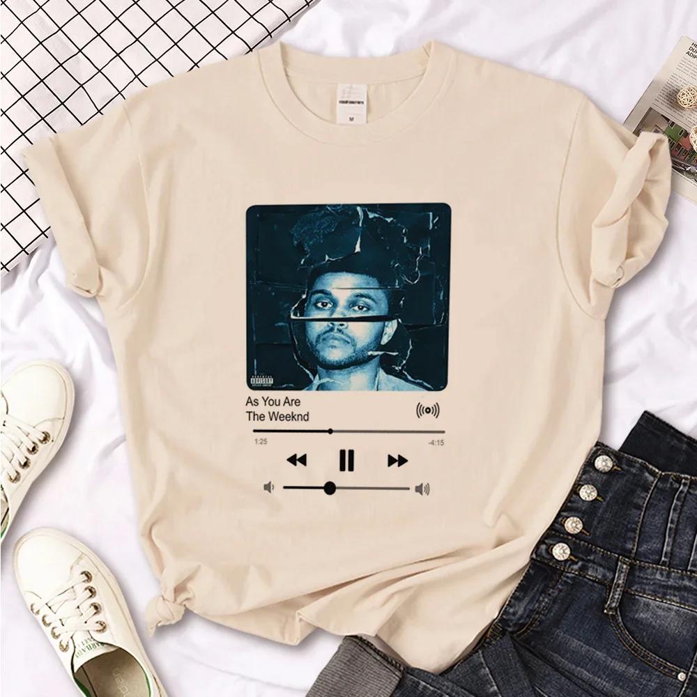 The Weeknd T-Shirt Damen Japanisches Grafiktop Mädchen Japanischer Manga Y2K Kleidung