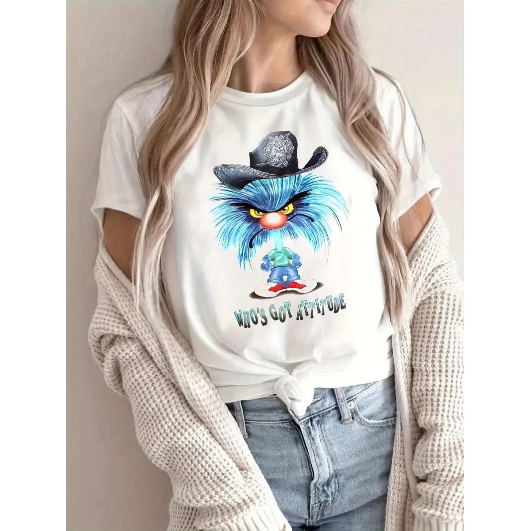 

Женская футболка Sumer Casual с коротким рукавом, футболки с 3D-принтом и мультяшными животными, свободная одежда, модная уличная одежда, пуловер 5XL