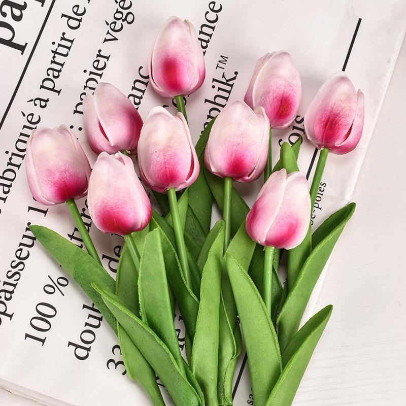 Tulip Artificial Flower: PU Feel for Wedding, Home, or Hotel Decor