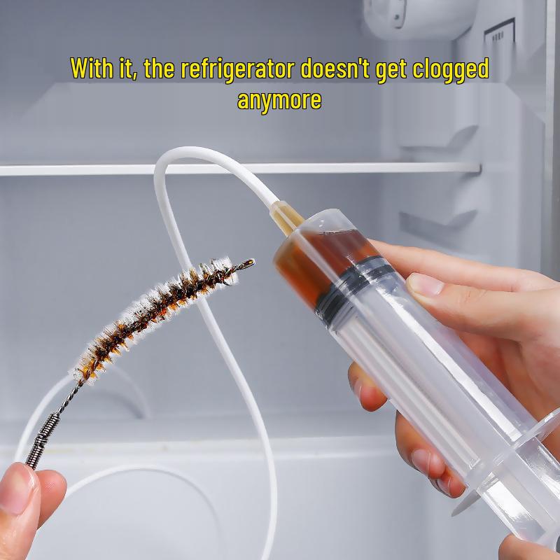 Refrigerator Drain Cleaning Brush Tool: Clear Compartment Drain, Remove Ice Blockages