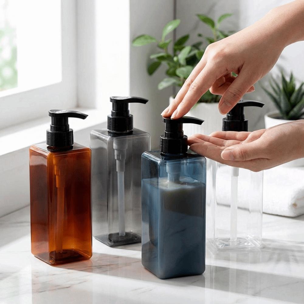 400/500ml Lotion Pump Bottle Refillable Shampoo Sub-bottling Soap Dispensers Bathroom Home Use