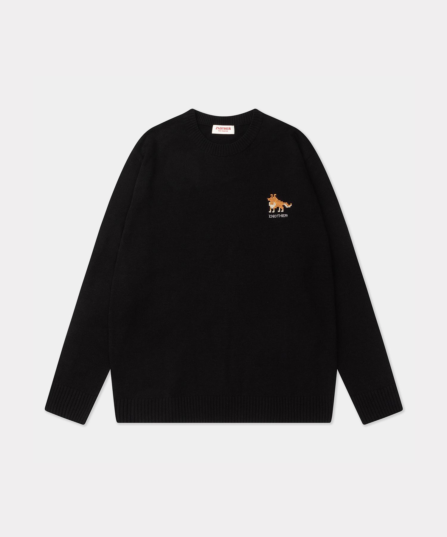 Gen Other Houndstooth Cross-Stitch Knit Black S