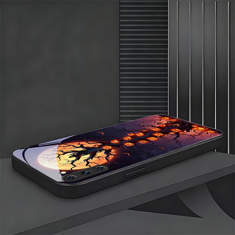 Halloween Pumpkin Black Phone Case For Samsung Galaxy Note 10 20 A06 A07 A12 A13 A14 A15 A16 A17 A22 A23 A24 A25 A26 Glass Cover