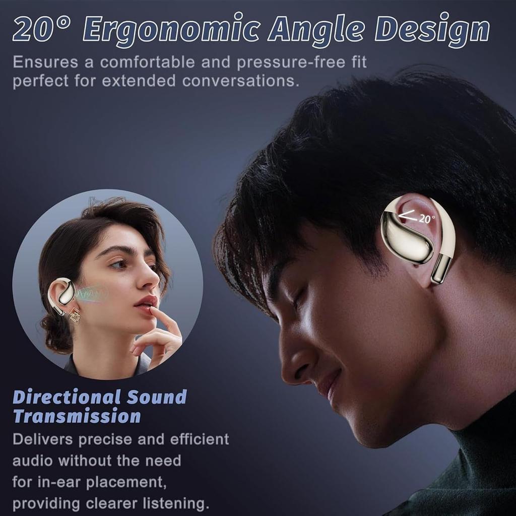 Xiaomi Open Wireless Earbuds Earphones Wireless Bluetooth 5.4 with Mic, IPX5 Waterproof, 40H Playtime, Ear Hook Workout Earphones